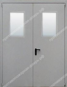 Двупольная остекленная дверь EI 60 RAL 7040 (03)